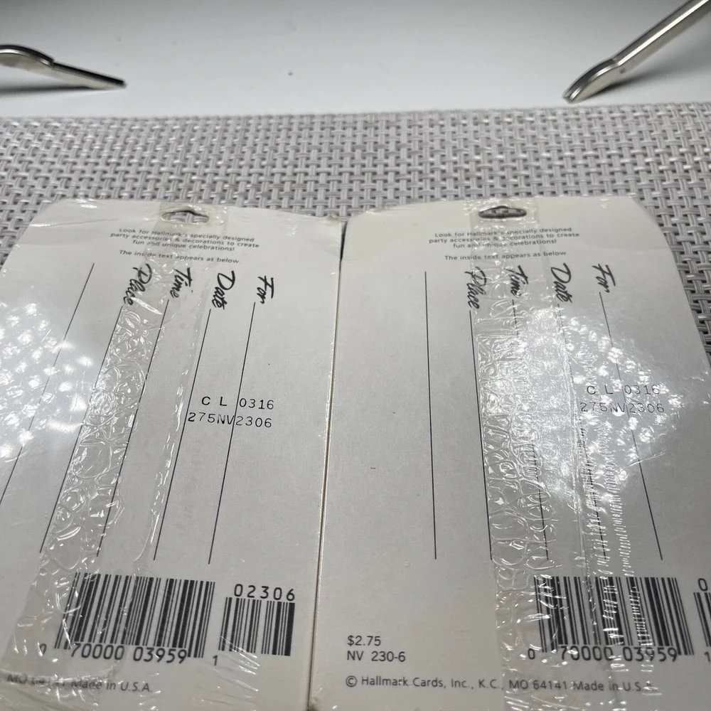 Vintage Hallmark Invitations, 2 PACKS OF 8 NEW Old Stock Floral Design